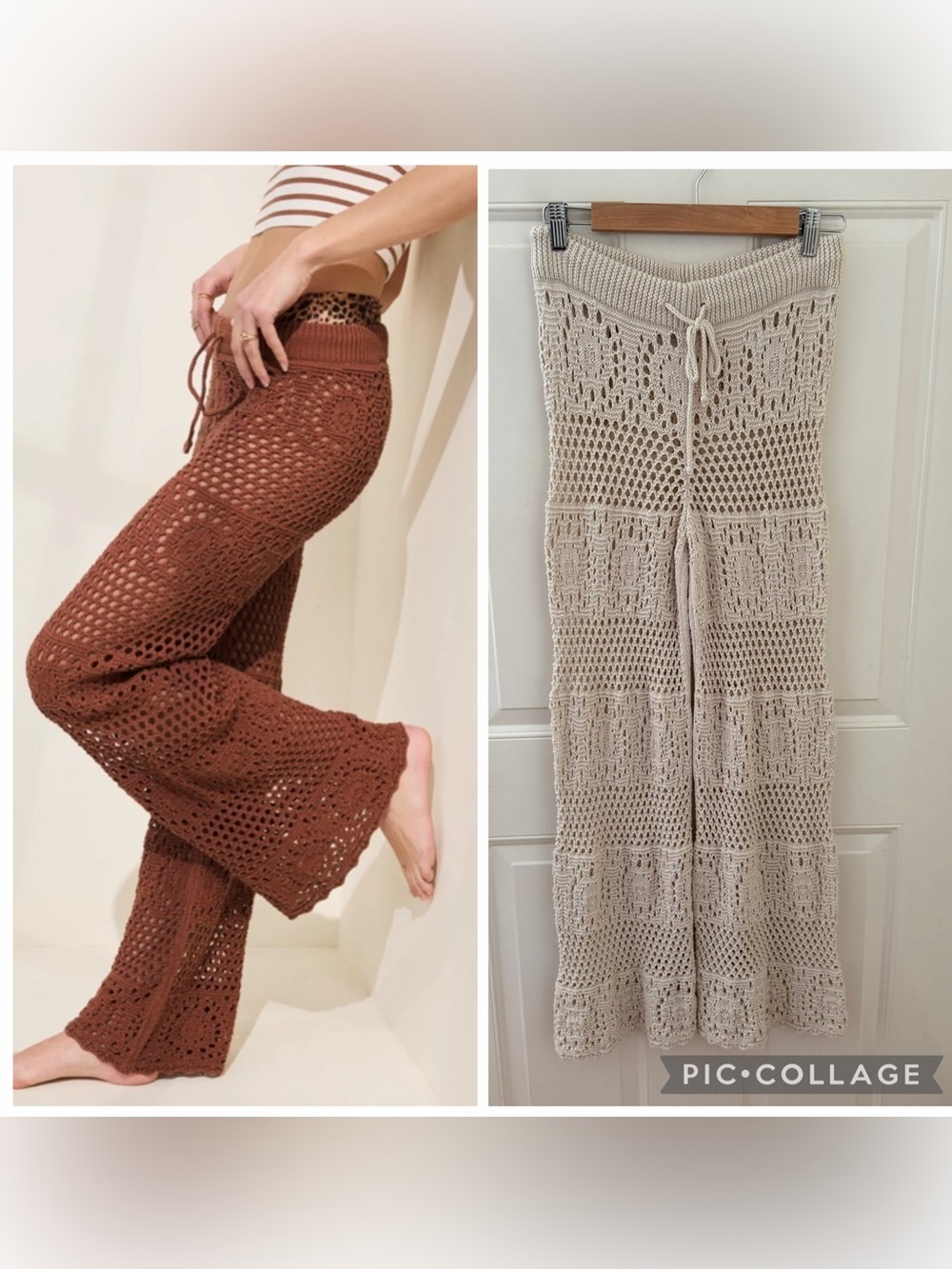 Aerie Bohemian Hippie Crocheted Pants Size Small